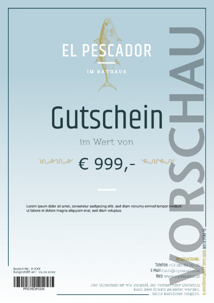 El Pescador Wertgutschein