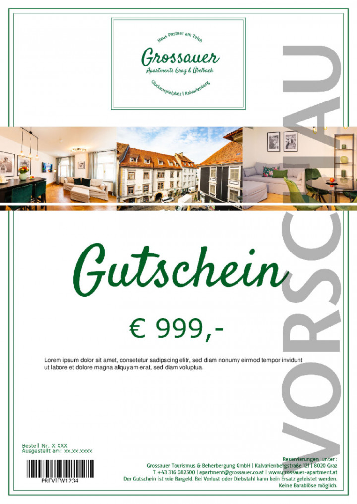 Grossauer Apartments Wertgutschein