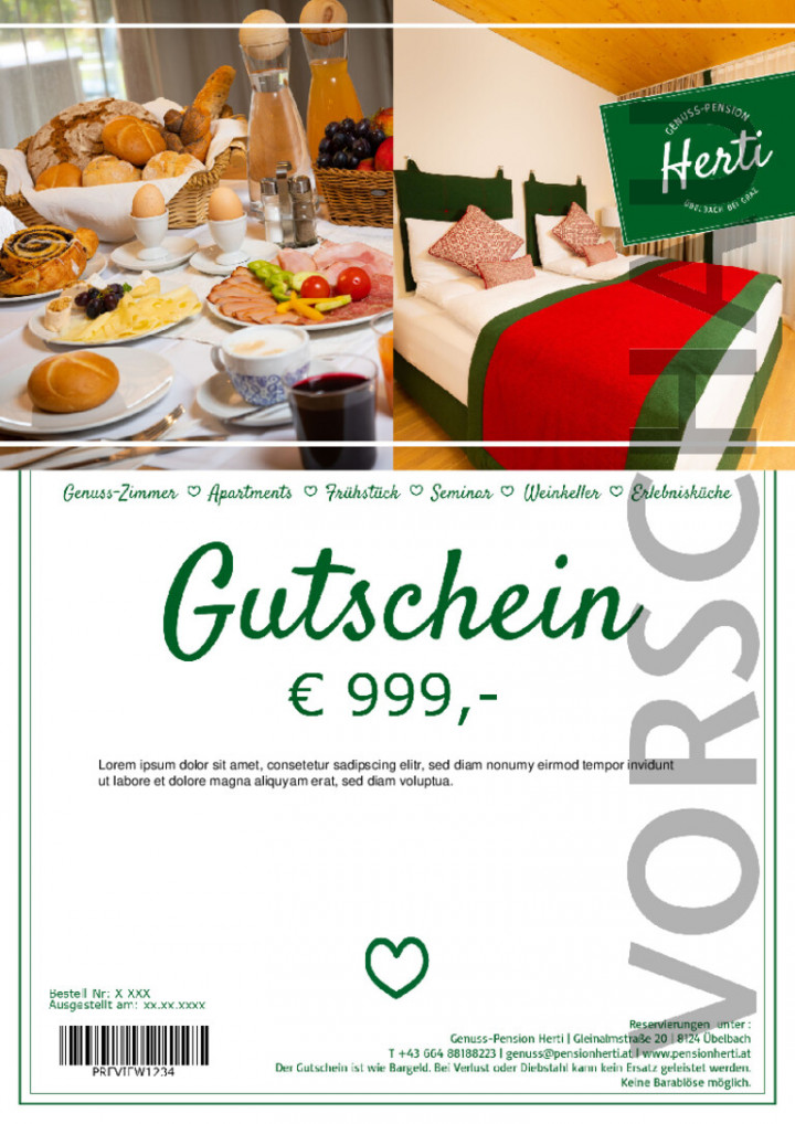 Genuss-Pension Herti Wertgutschein