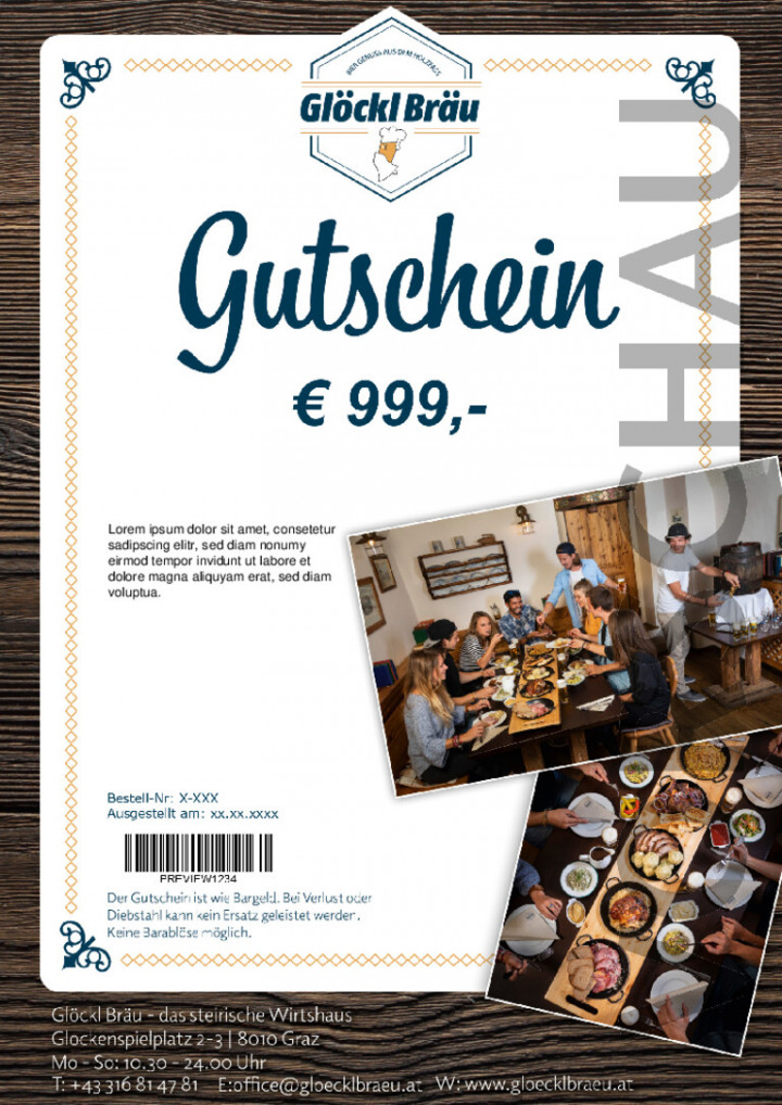 Glöckl Bräu Wertgutschein